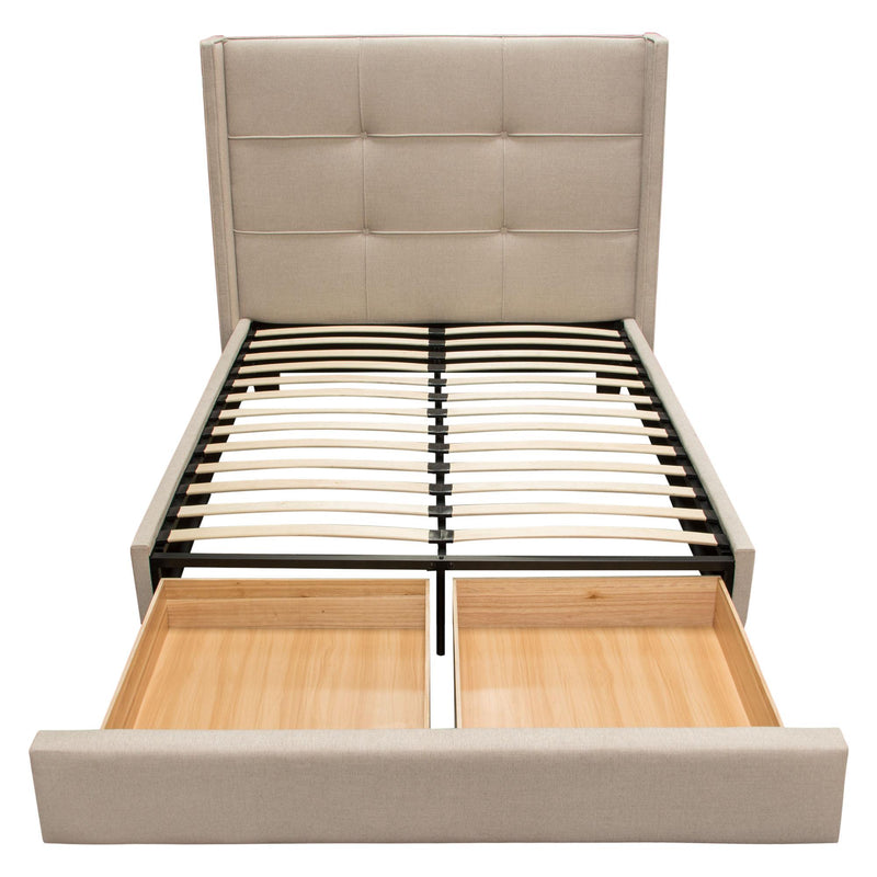 Diamond Sofa Beverly Queen Upholstered Platform Bed with Storage BEVERLYSDQUBED IMAGE 9