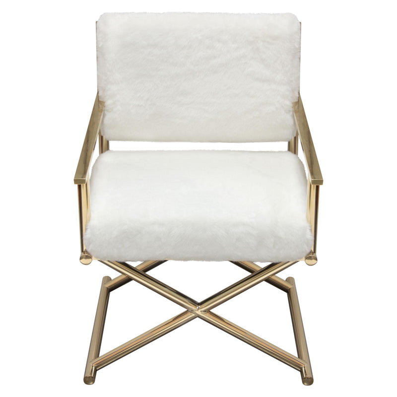 Diamond Sofa Diva Stationary Faux Fur Accent Chair DIVACHWH IMAGE 6