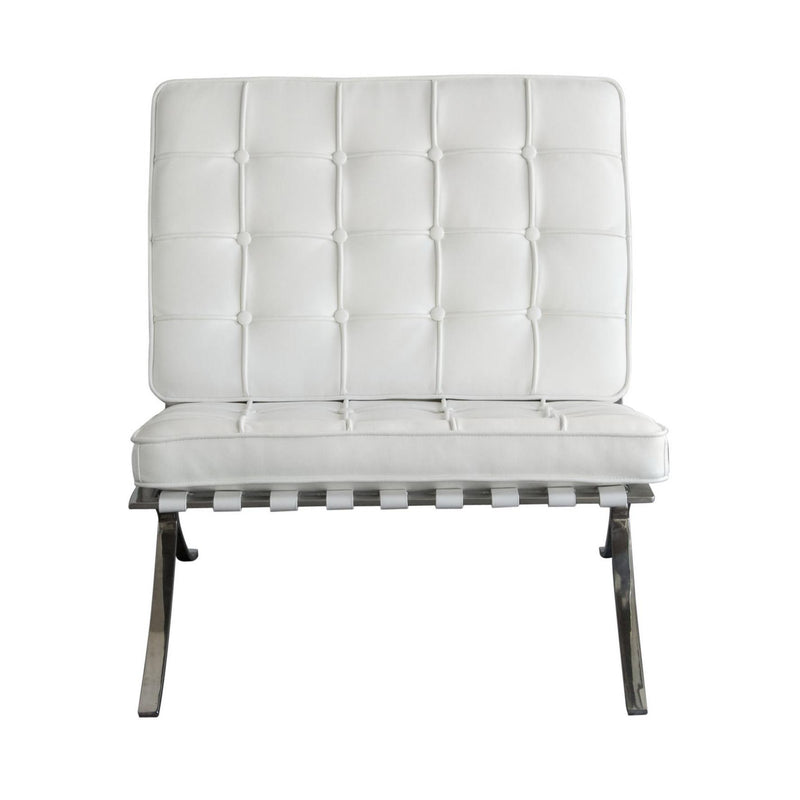 Diamond Sofa Cordoba Stationary Bonded Leather Accent Chair CORDOBA2PCWH IMAGE 2
