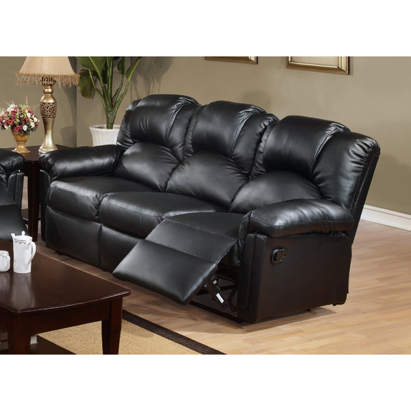 Poundex Reclining Bonded Leather Sofa F6672 IMAGE 1
