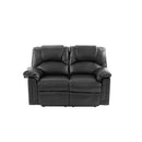 Poundex Stationary Bonded Leather Loveseat F6671 IMAGE 2