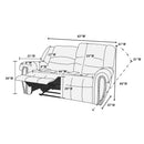 Poundex F6749 Motion Loveseat IMAGE 5