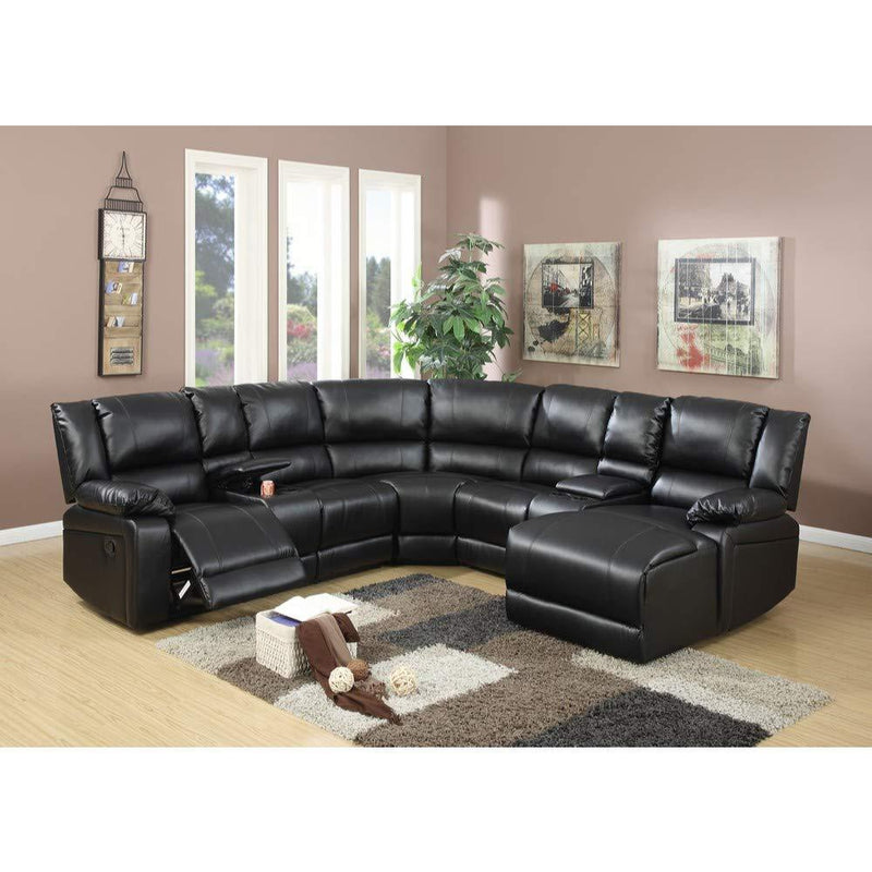 Poundex Reclining Bonded Leather 5 pc Sectional F6745 IMAGE 1