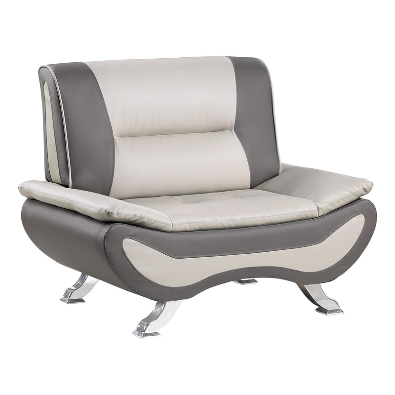 Homelegance Veloce Stationary Leather Look Chair 8219BEG-1 IMAGE 2