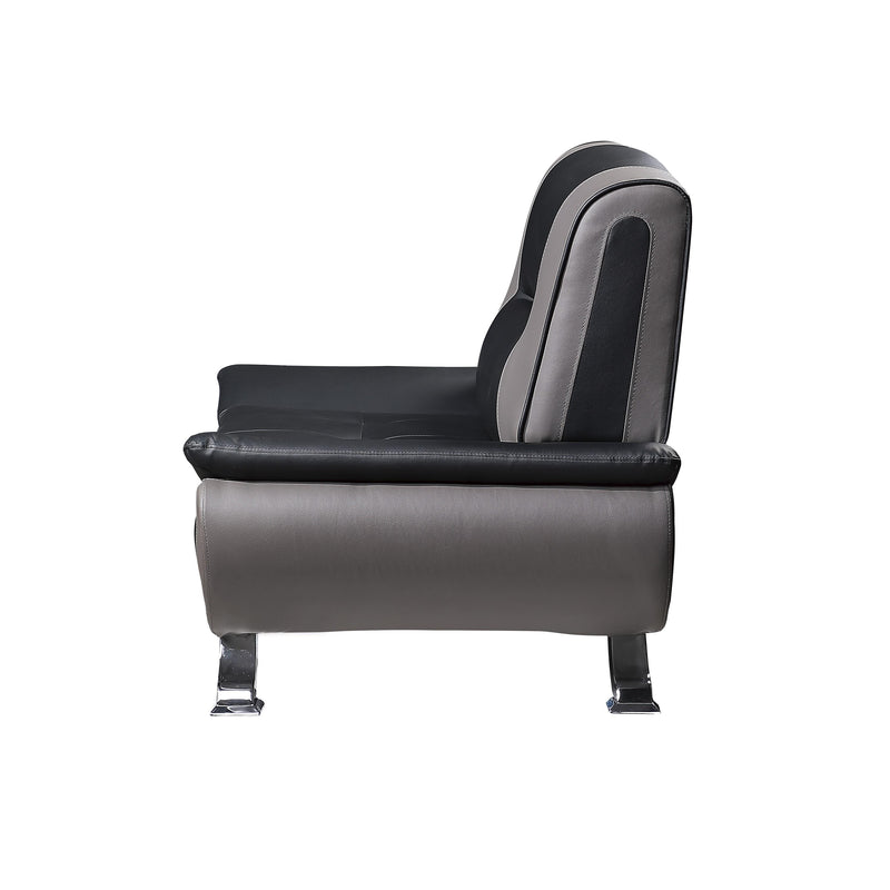 Homelegance Veloce Stationary Leather Look Chair 8219BLK-1 IMAGE 3