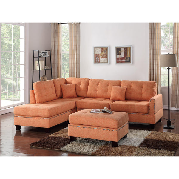 Poundex Fabric 3 pc Sectional F6506 IMAGE 1