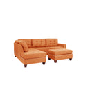 Poundex F6506 3pc Reversible Sectional Sofa Set with Ottoman IMAGE 3
