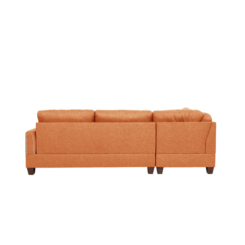 Poundex F6506 3pc Reversible Sectional Sofa Set with Ottoman IMAGE 5
