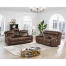 New Classic Furniture Atticus Power Reclining Fabric and Leather Look Sofa U2413-30P2-MCB IMAGE 4