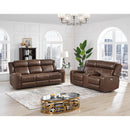 New Classic Furniture Atticus Power Reclining Fabric and Leather Look Loveseat U2413-25P2-MCB IMAGE 3