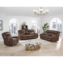 New Classic Furniture Atticus Power Reclining Fabric and Leather Look Loveseat U2413-25P2-MCB IMAGE 6