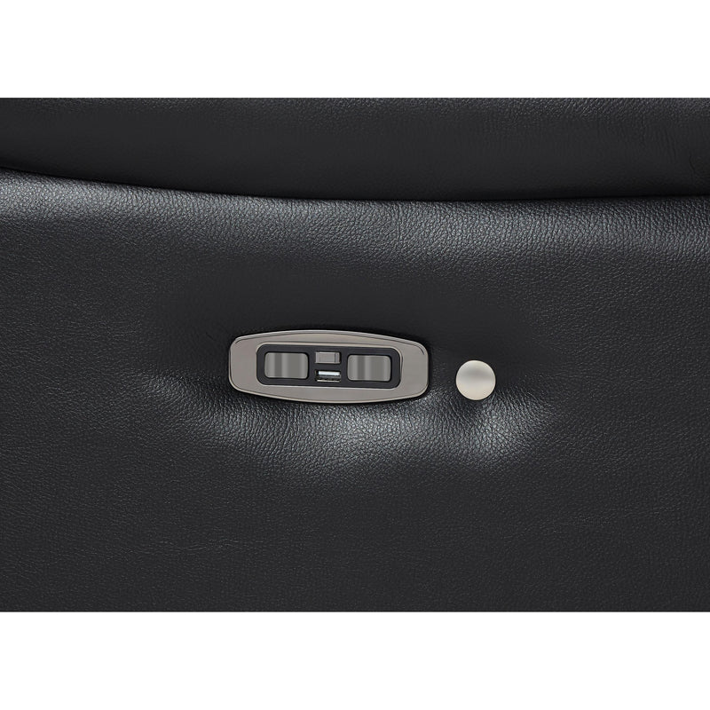 New Classic Furniture Fusion Glider Fabric and Leather Look Recliner U3969-14-EBY IMAGE 2