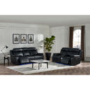New Classic Furniture Fusion Power Reclining Fabric and Leather Look Loveseat U3969-25P1-EBY IMAGE 4