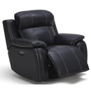 New Classic Furniture Fusion Power Glider Fabric and Leather Look Recliner U3969-14P1-EBY IMAGE 1