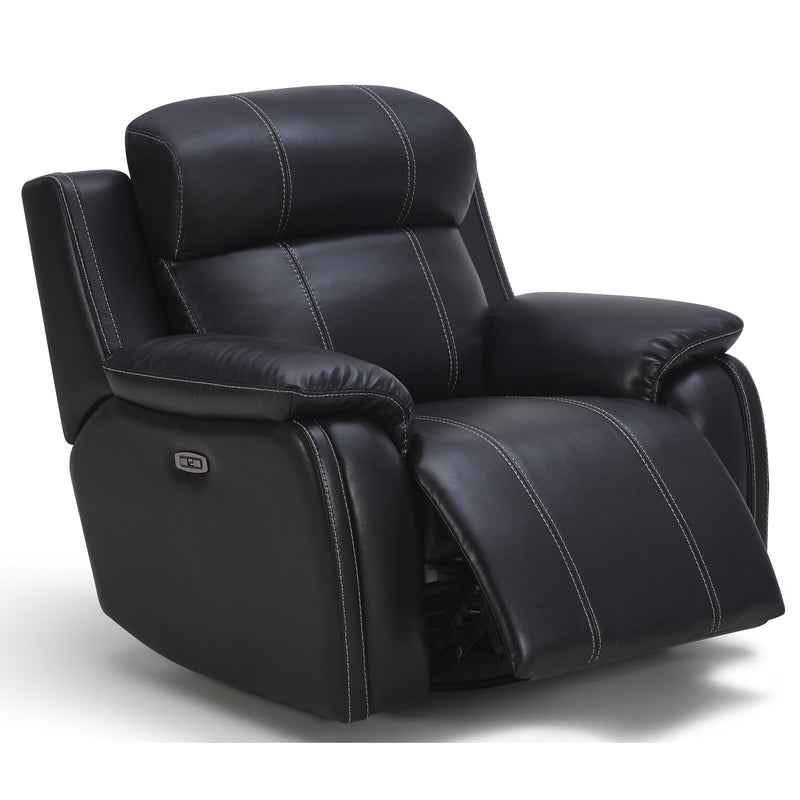 New Classic Furniture Fusion Power Glider Fabric and Leather Look Recliner U3969-14P1-EBY IMAGE 1