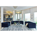 Coaster Furniture Chalet 509213 Upholstered Tuxedo Arm Tufted Chair - Blue IMAGE 9