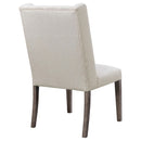 Coaster Furniture Bexley 105143 Fabric Upholstered Dining Side Chair - Beige (Set of 2) IMAGE 6