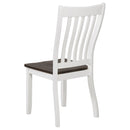 Coaster Furniture Kingman 109542 Wood Dining Side Chair - Distressed White (Set of 2) IMAGE 6