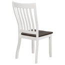 Coaster Furniture Kingman 109542 Wood Dining Side Chair - Distressed White (Set of 2) IMAGE 7