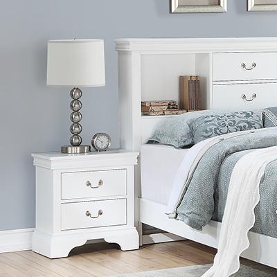 Poundex 2-Drawer Nightstand F4715 IMAGE 1