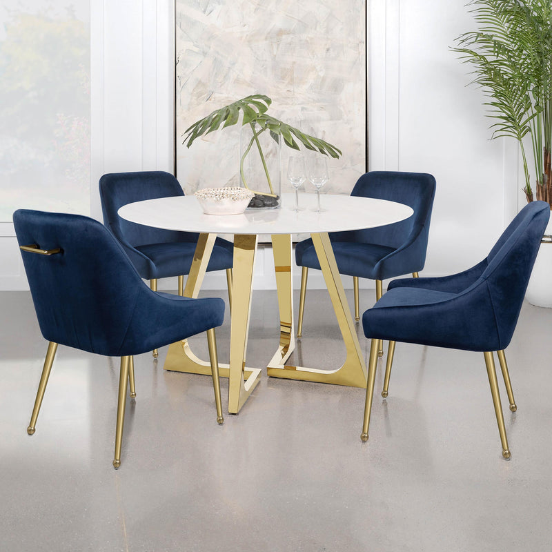 Coaster Furniture Mayette 192492 Upholstered Dining Side Chair - Blue (Set of 2) IMAGE 11