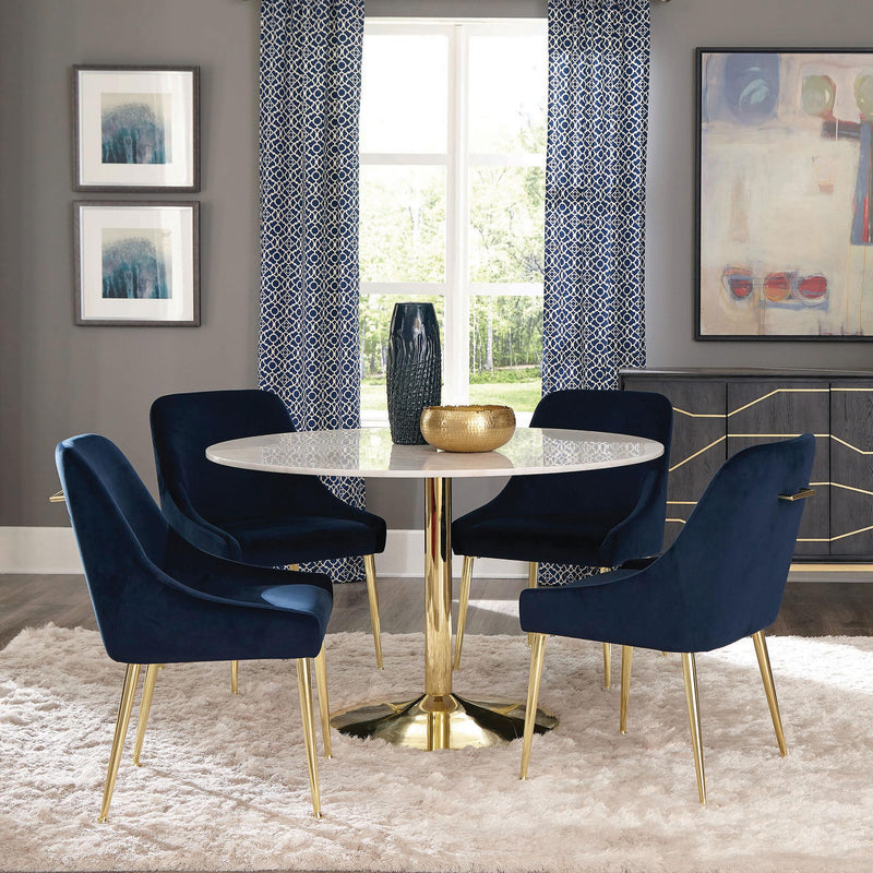 Coaster Furniture Mayette 192492 Upholstered Dining Side Chair - Blue (Set of 2) IMAGE 9
