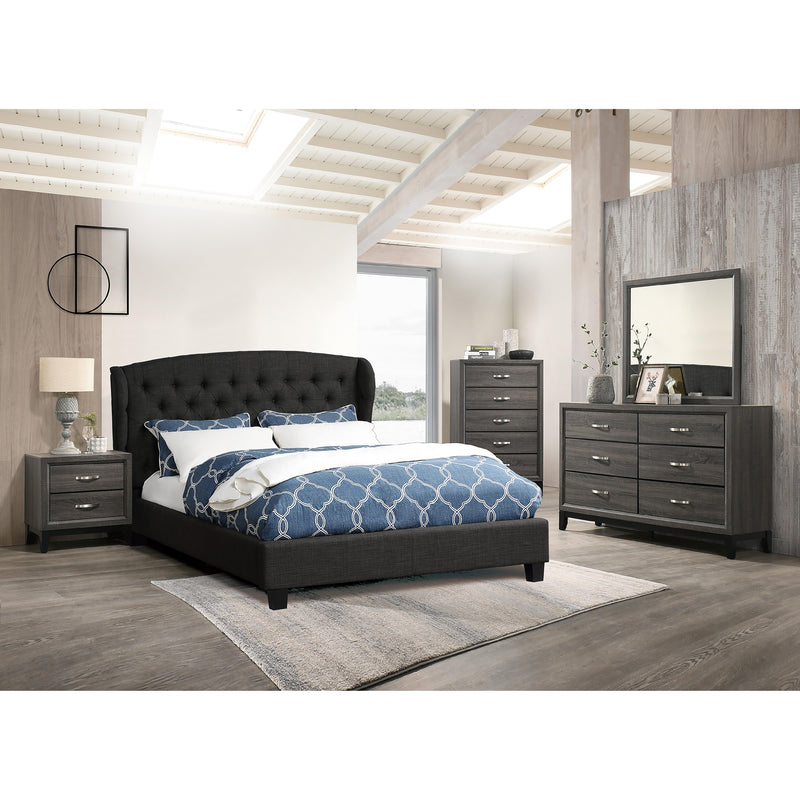 Poundex Queen Upholstered Panel Bed F9440Q IMAGE 2