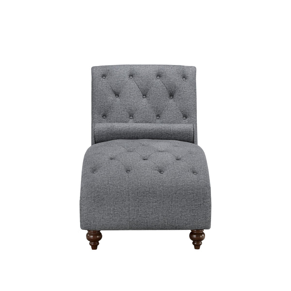 Homelegance Bonne Fabric Chaise 1162NGY-5 IMAGE 1