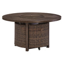  Signature Design by Ashley Paradise Trail P750-776 Round Fire Pit Table IMAGE 1