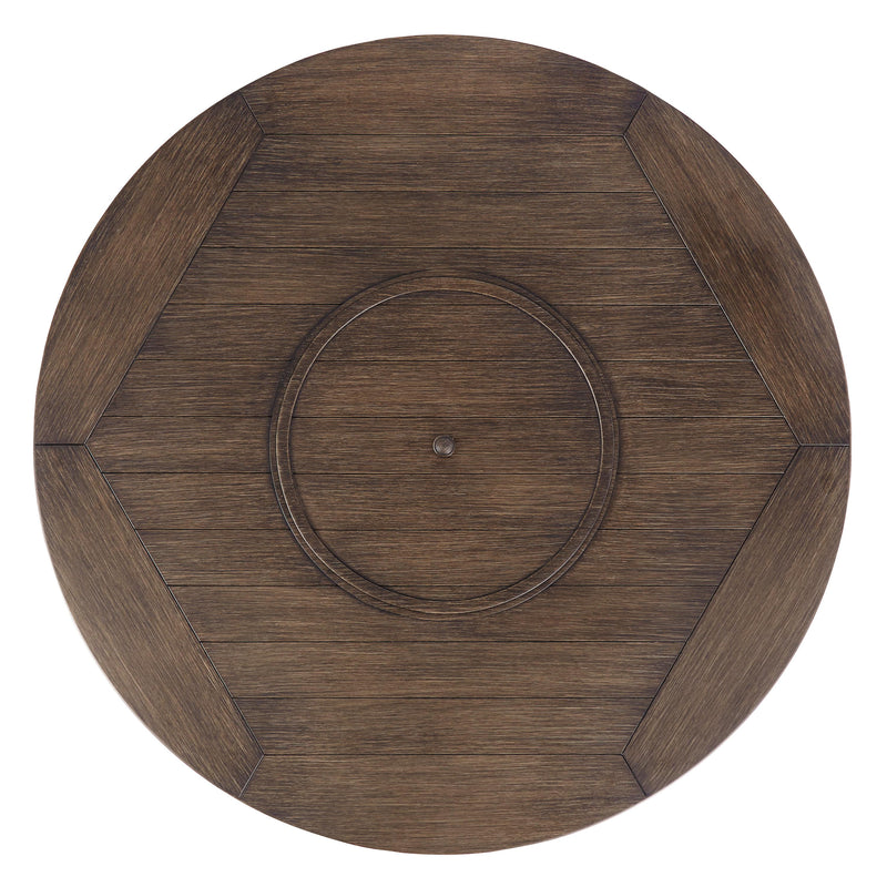  Signature Design by Ashley Paradise Trail P750-776 Round Fire Pit Table IMAGE 4