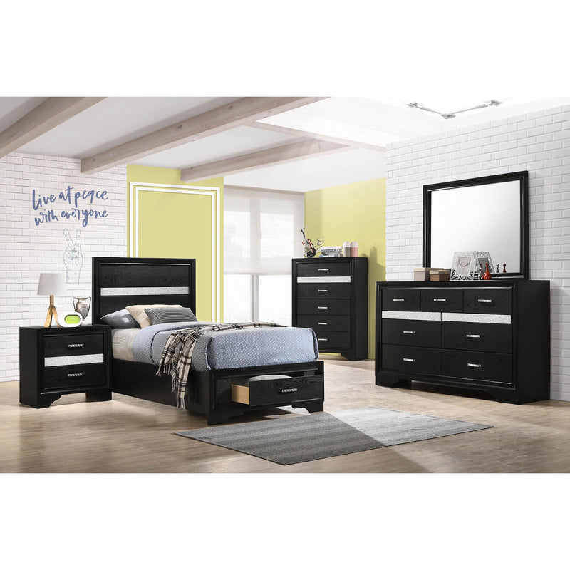 Coaster Furniture Miranda 206361T 51-inch Wood Twin Storage Panel Bed - Black IMAGE 11