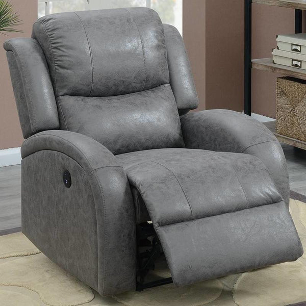 Poundex Power Leather Look Recliner F86023 IMAGE 1