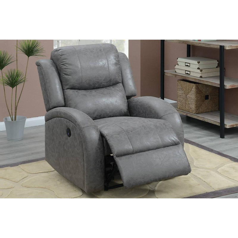 Poundex Power Leather Look Recliner F86023 IMAGE 3