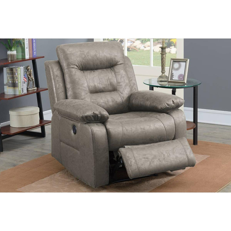 Poundex Power Leather Look Recliner F86025 IMAGE 3