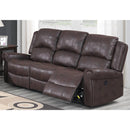Poundex Power Reclining Leather Look Sofa F86233 IMAGE 1