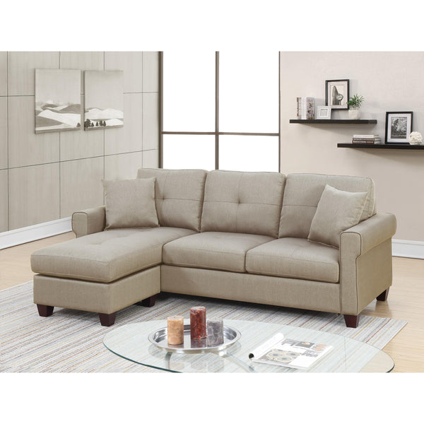 Poundex Fabric 2 pc Sectional F6572 IMAGE 1