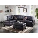 Poundex Leather Look 3 pc Sectional F6855 IMAGE 1
