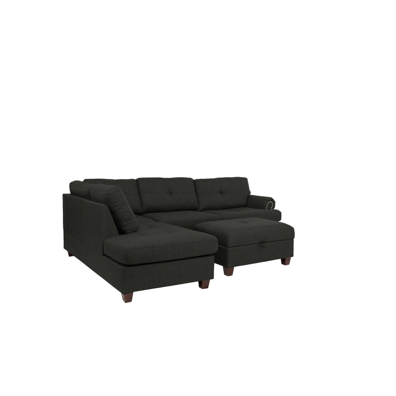 Poundex F6415 3 pc Sectional Set IMAGE 3