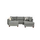 Poundex F6542 3 pc Sectional Set with Ottoman IMAGE 2