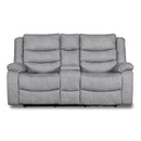 New Classic Furniture Granada Reclining Fabric and Leather Look Loveseat U1598-25-AGY IMAGE 1