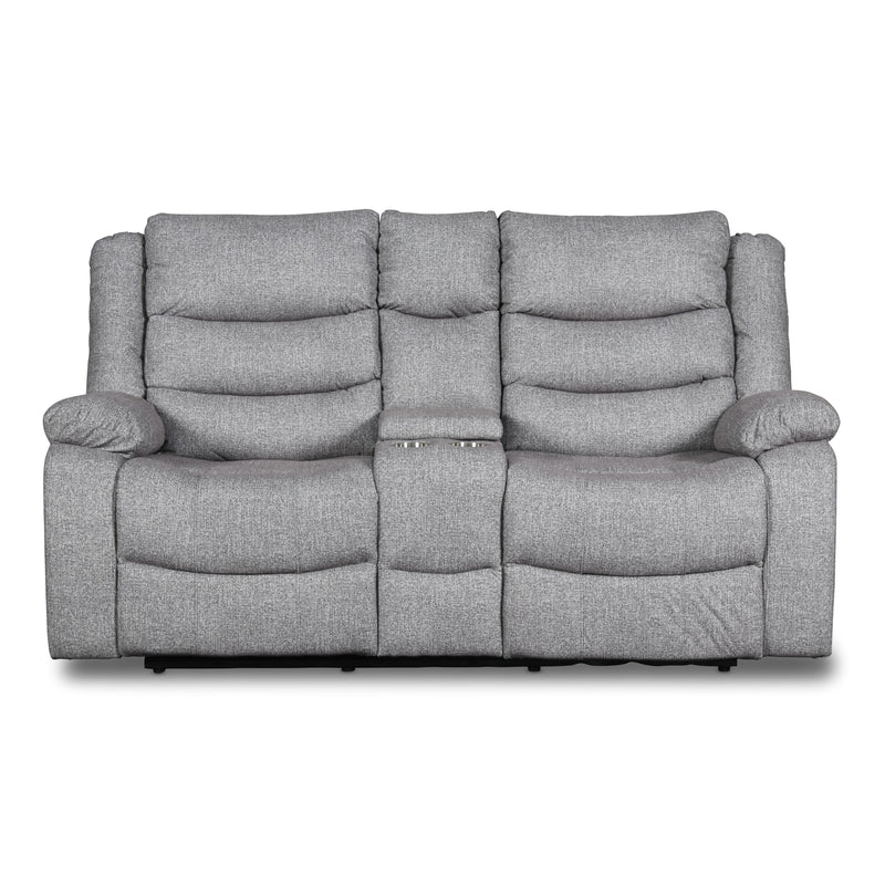 New Classic Furniture Granada Reclining Fabric and Leather Look Loveseat U1598-25-AGY IMAGE 1