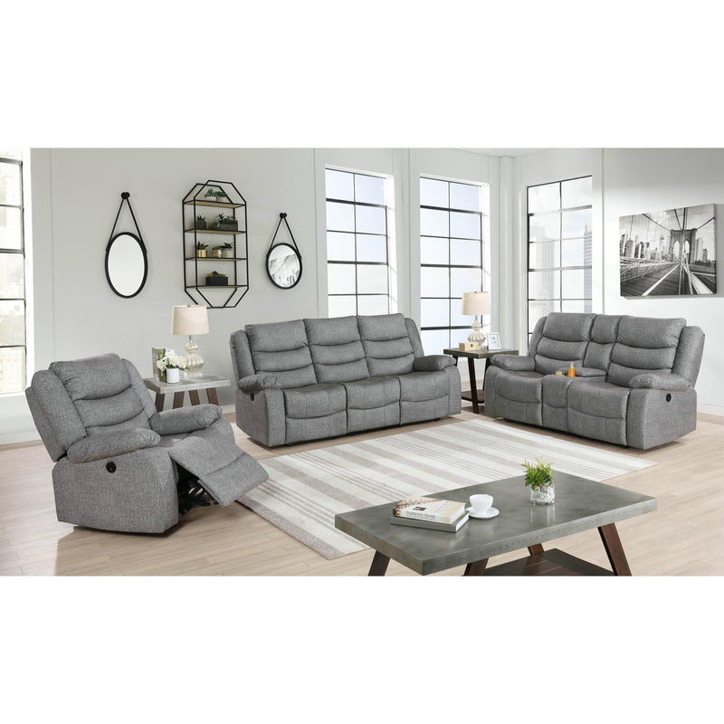 New Classic Furniture Granada Reclining Fabric and Leather Look Loveseat U1598-25-AGY IMAGE 9