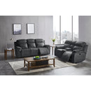 New Classic Furniture Tango Power Reclining Fabric and Leather Look Loveseat U396-25P1-SHW IMAGE 10