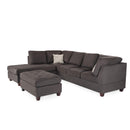 Poundex F6423 3 pc Sectional Set with Ottoman IMAGE 3