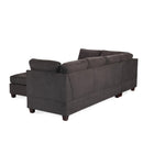 Poundex F6423 3 pc Sectional Set with Ottoman IMAGE 4