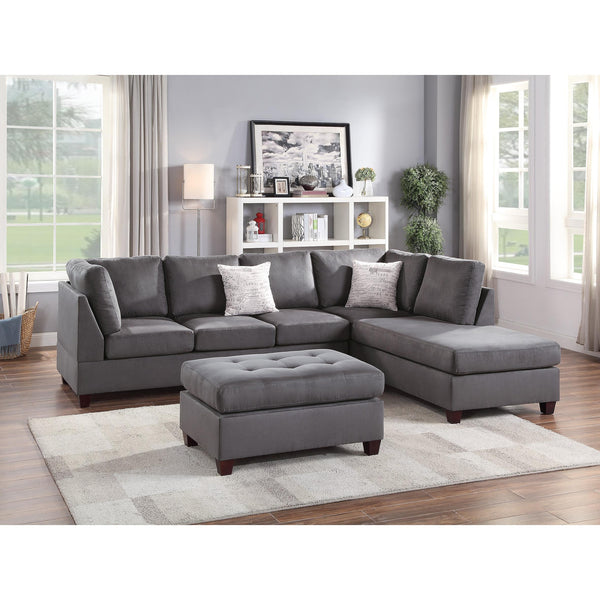 Poundex Fabric 3 pc Sectional F6424 IMAGE 1