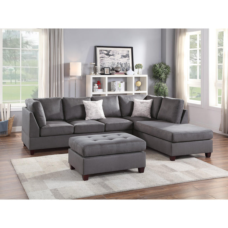 Poundex Fabric 3 pc Sectional F6424 IMAGE 1