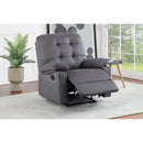 Poundex Swivel Fabric Recliner F6621 IMAGE 1