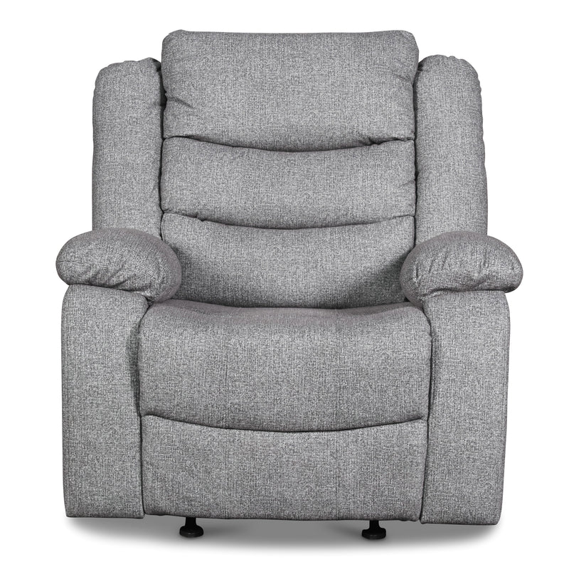New Classic Furniture Granada Glider Fabric and Leather Look Recliner U1598-13-AGY IMAGE 1