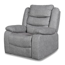 New Classic Furniture Granada Glider Fabric and Leather Look Recliner U1598-13-AGY IMAGE 2